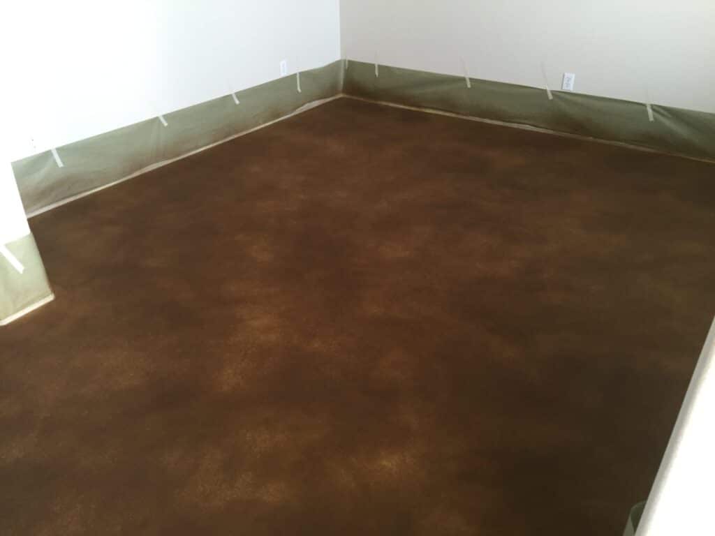 brown stained concrete