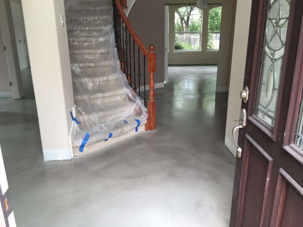 Stained concrete flooring