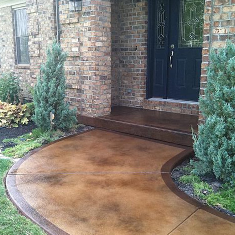 Stained concrete sidewalk Austin TX