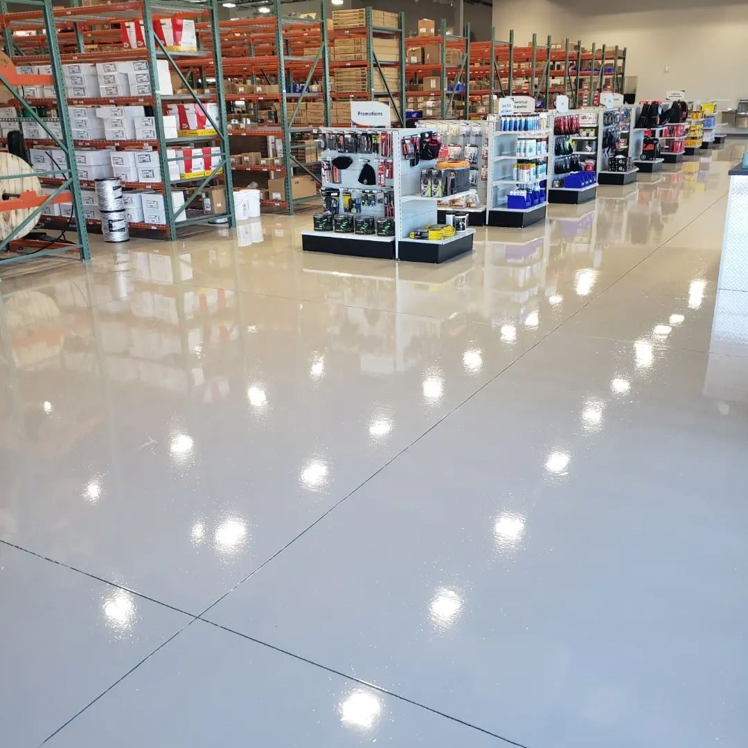 epoxy flooring in a retail facility